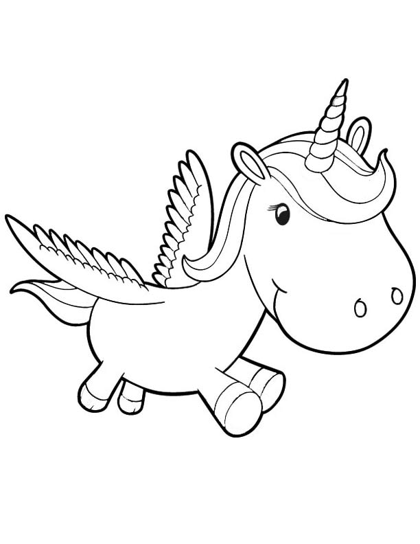 Cute Baby Unicorn Coloring Pages 612x792 Cute Baby Unicorn Coloring Pages