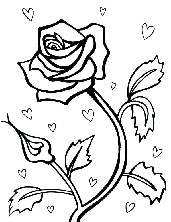 Cute Coloring Pages Cute Valentines Day Coloring Pages Rose 600x776 Cute Coloring Pages Cute Valentines Day Coloring Pages Rose