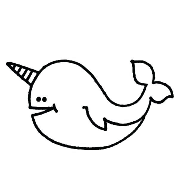 600x600 Narwhal Coloring Page Narwhal Is Toothed Whale Coloring Page Cute
