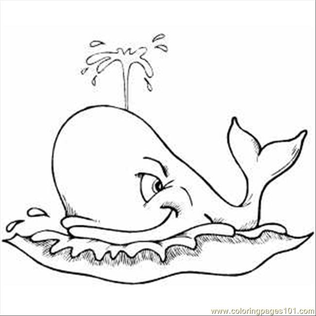 650x650 Spouting Whale Coloring Page