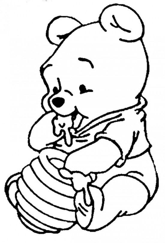 Cute Winnie The Pooh Coloring Pages