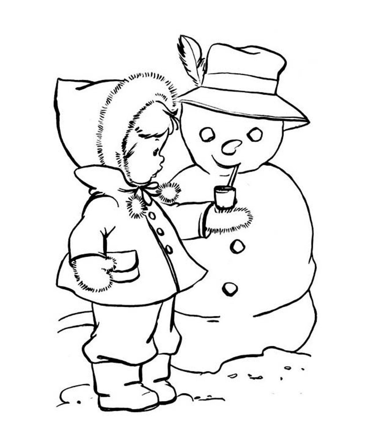 1266x1538 Fresh Winter Coloring Pages Snowman