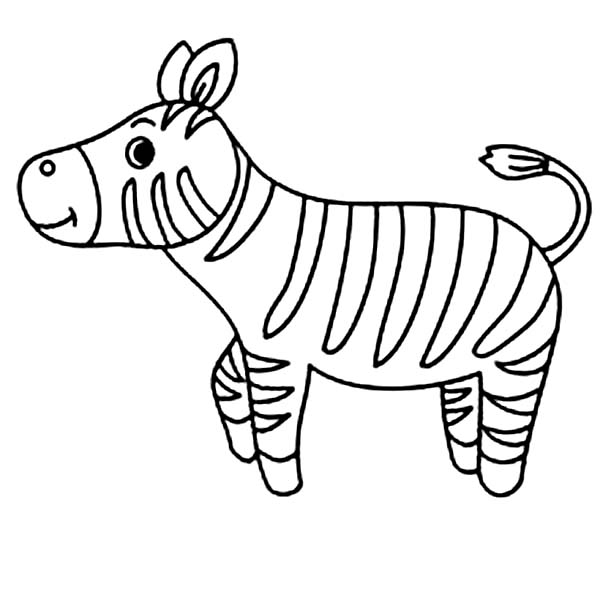 Cute Little Zebra Coloring Page 600x600 Cute Little Zebra Coloring Page