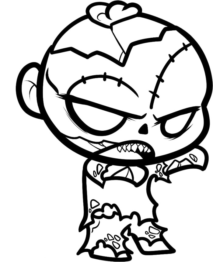 Halloween Zombie Coloring Pages 700x862 Halloween Zombie Coloring Pages