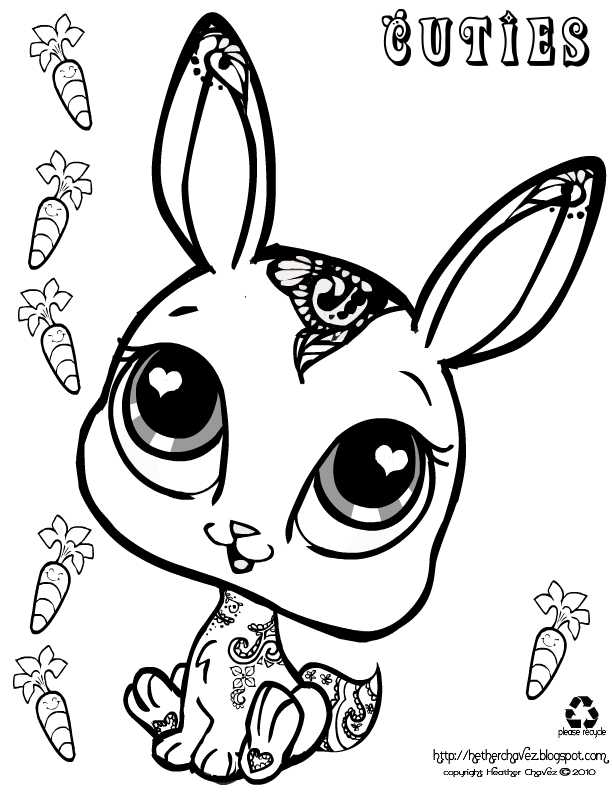 612x792 Cuties ~ Rabbit Kleurplaten Coloring Sheets