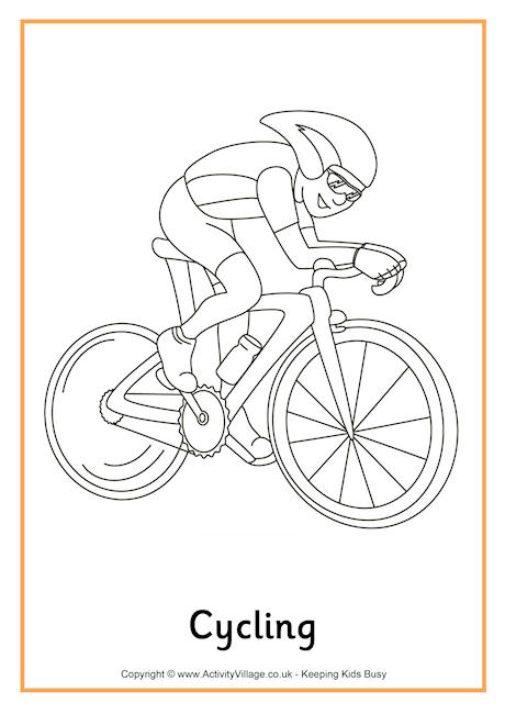 Bike Colouring Page 460x650 Bike Colouring Page