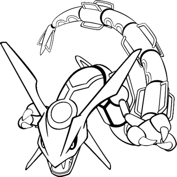 564x565 Rayquaza The Legendary Pokemon Coloring Pages And Sheets On Image
