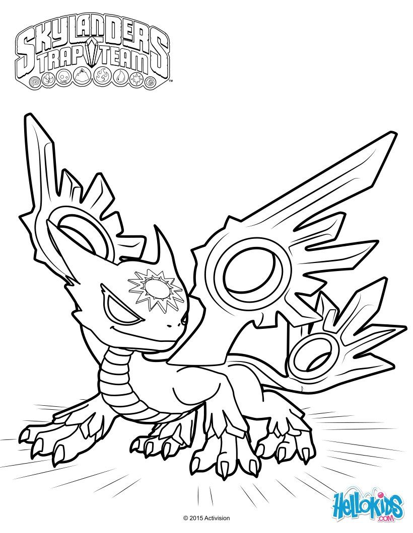 Spotlight The White Dragon Coloring Page From Skylanders Trap Team 820x1060 Spotlight The White Dragon Coloring Page From Skylanders Trap Team