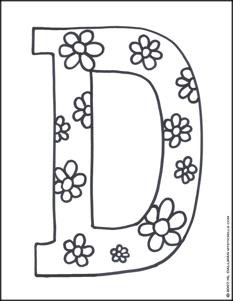 800x1032 Letter D Coloring Pages