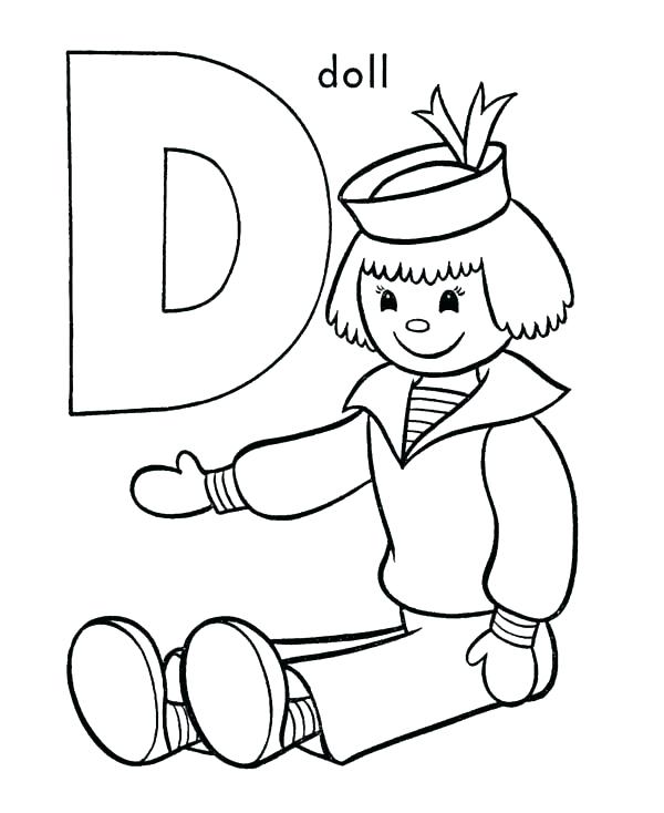 600x734 Letter D Coloring Pages