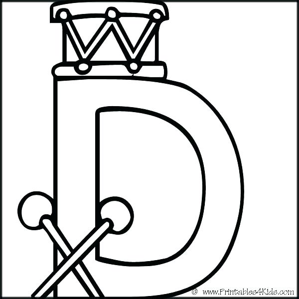 600x600 D Coloring Page D Coloring Pages Alphabet Coloring Page Letter D