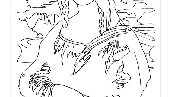 570x320 Mona Lisa Coloring Page Line Drawing A Leonardo Da Vinci Mona Lisa
