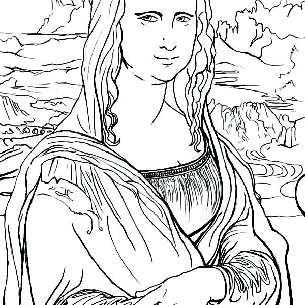 600x600 Leonardo Da Vinci Coloring Pages