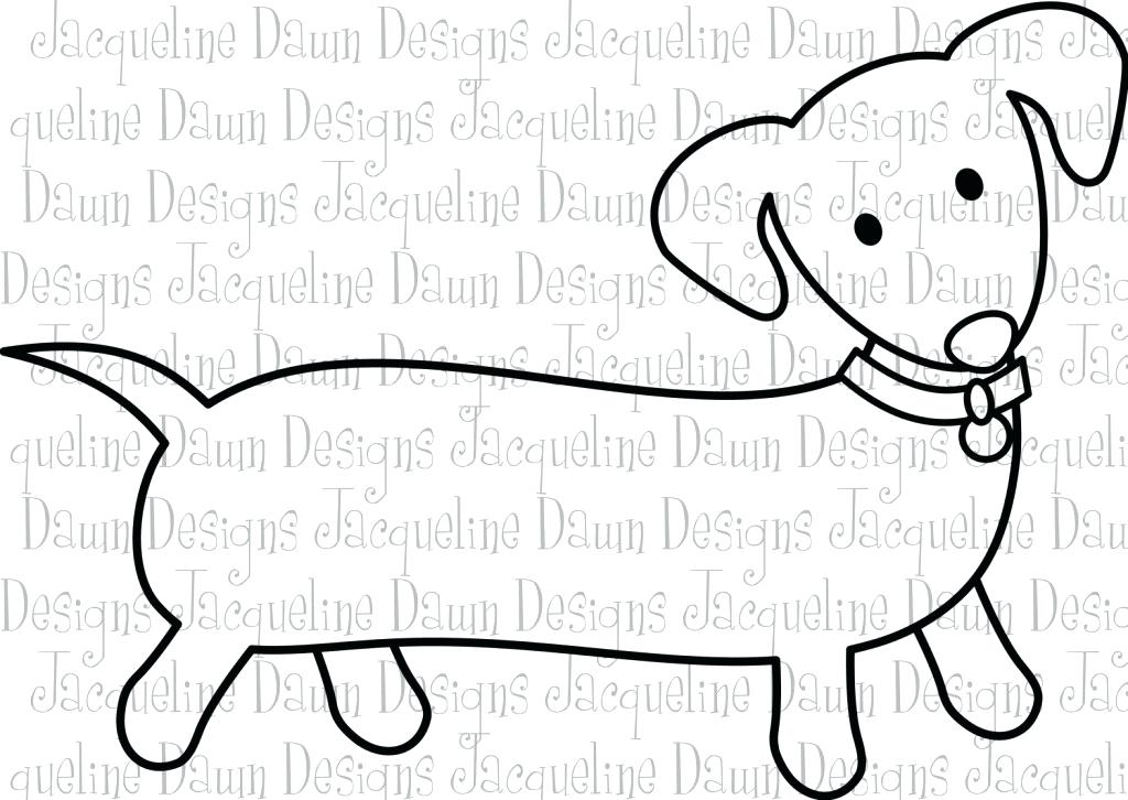 1024x726 Art Of Dachshund Single Coloring Page Palm Printable Dachshund