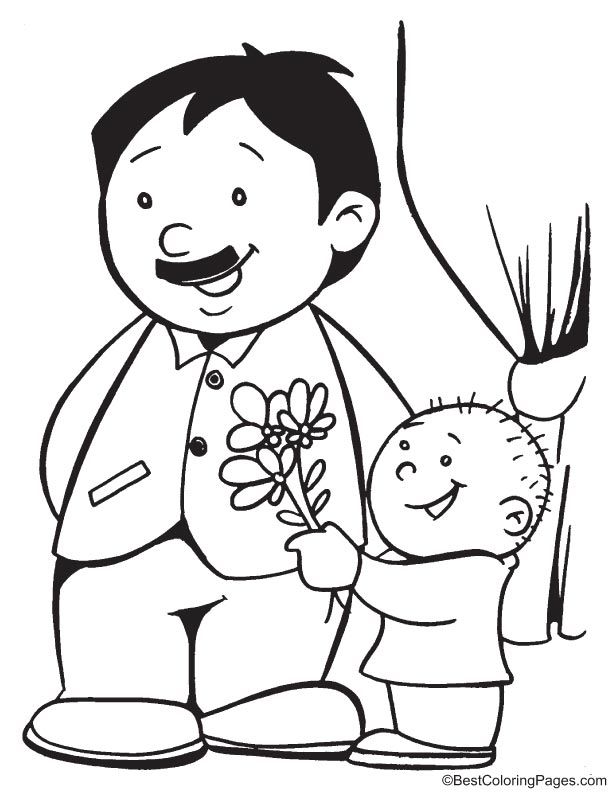 612x792 I Love You Dad Coloring Page Coloring Pages Dads