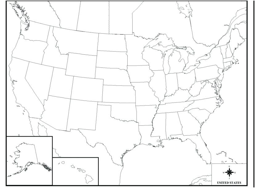 United States Map Coloring Page Easily United States Map Coloring 827x609 United States Map Coloring Page Easily United States Map Coloring