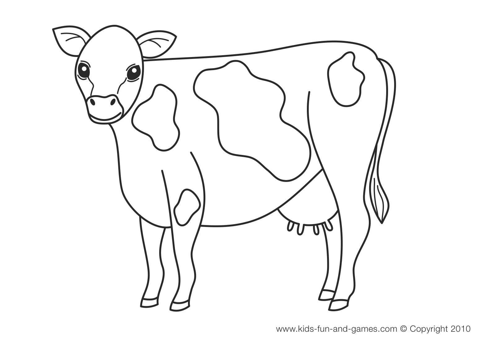 1550x1100 Cow Coloring Pages Page