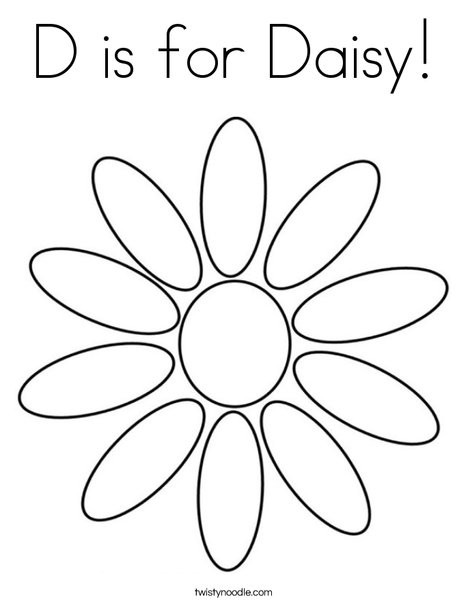 D Is For Daisy Coloring Page 468x605 D Is For Daisy Coloring Page