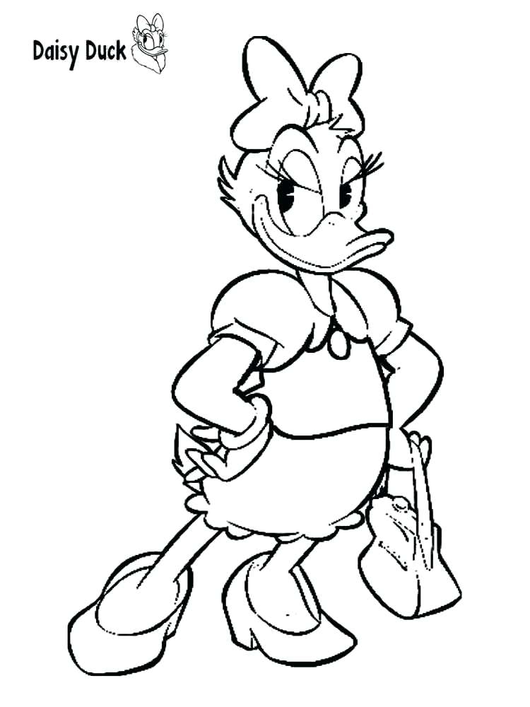 750x1000 Duck Coloring Pages Goofy And Daisy Duck Coloring Pages Print