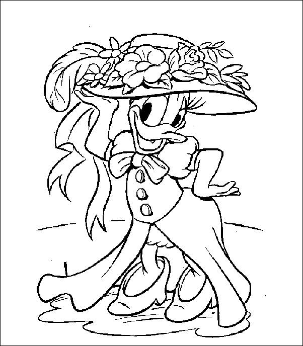 Coloring Pages Daisy Duck 602x688 Coloring Pages Daisy Duck