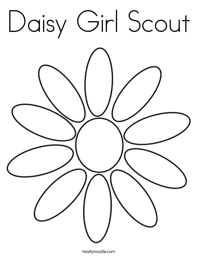 685x886 Daisy Girl Scout Coloring Page