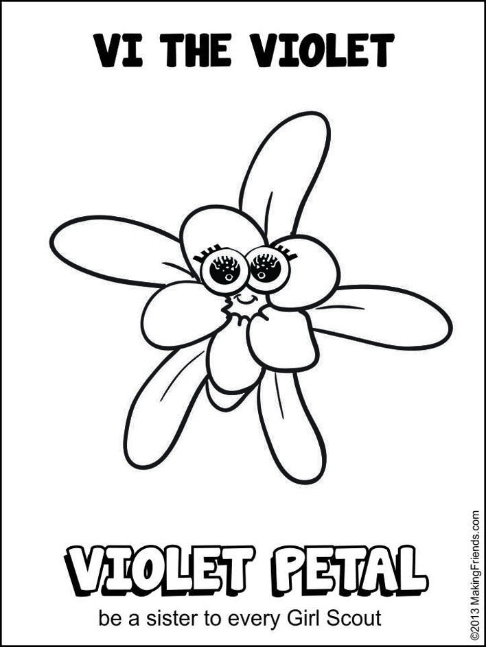 708x943 Daisy Violet Petal Maze Daisy Girl Scouts, Daisy Girl And Violets