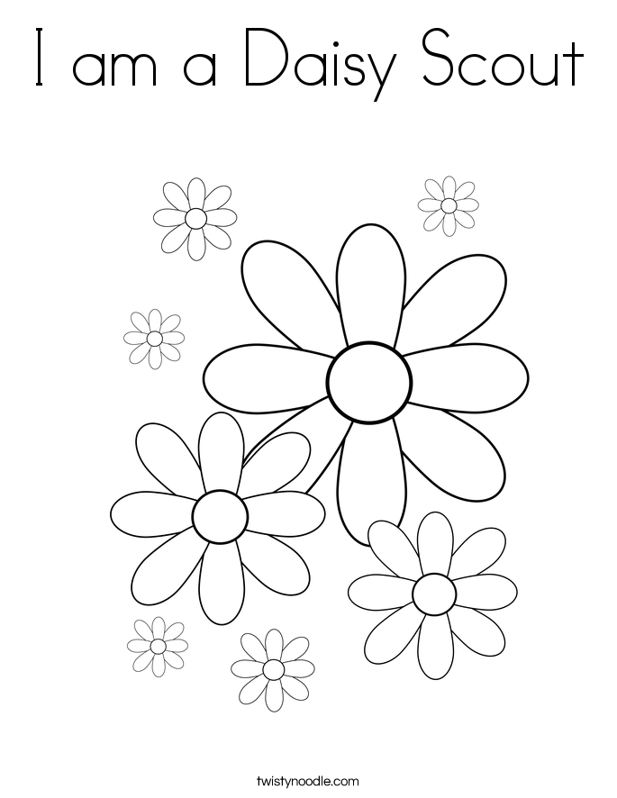 I Am A Daisy Scout Coloring Page 685x886 I Am A Daisy Scout Coloring Page