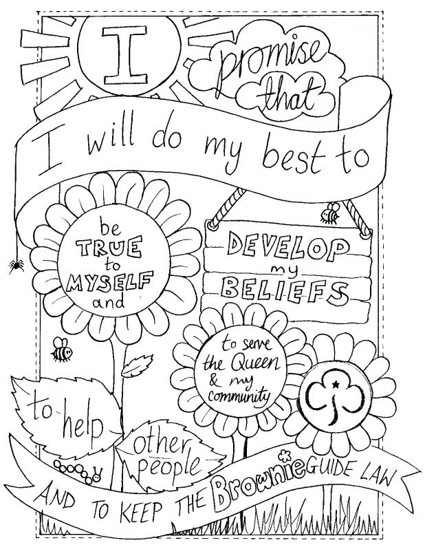 Girl Scout Birthday Coloring Pages Surprising Girl Scout Promise 618x795 Girl Scout Birthday Coloring Pages Surprising Girl Scout Promise