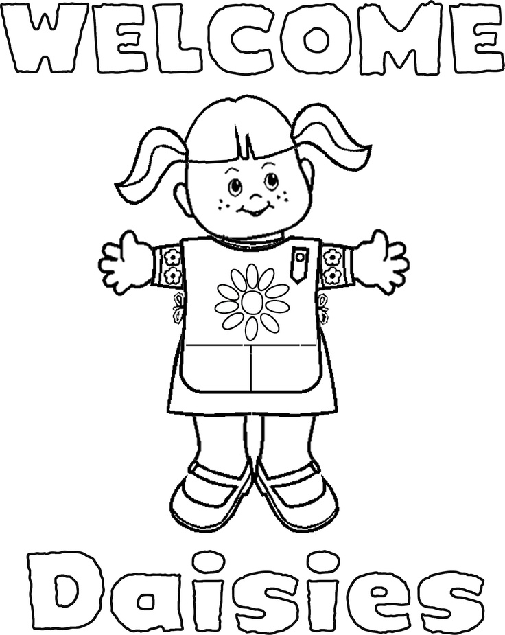 Girl Scout Daisy Coloring Pages Scout Daisy Coloring Pages 736x925 Girl Scout Daisy Coloring Pages Scout Daisy Coloring Pages