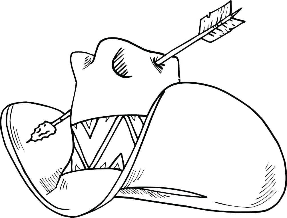 1005x763 Dallas Cowboy Coloring Pages Printable Page Of Hat With An Arrow