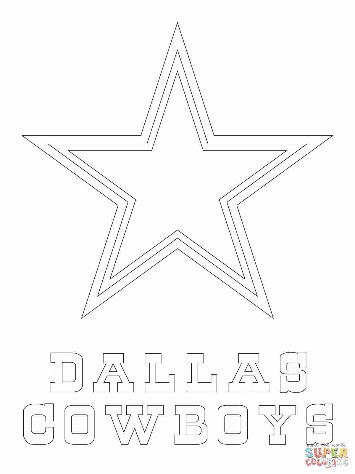 1200x1600 Dallas Cowboys Logo Coloring Page Free Printable Pages Incredible