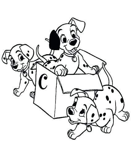 101 Dalmatians Coloring Page 425x510 101 Dalmatians Coloring Page