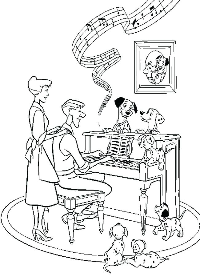101 Dalmation Coloring Pages 650x900 101 Dalmation Coloring Pages