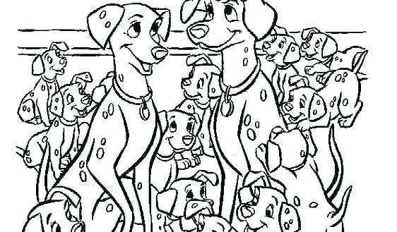 101 Dalmatians Coloring Page 562x329 101 Dalmatians Coloring Page