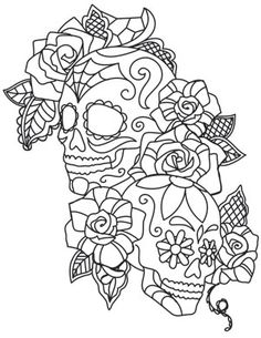 236x305 Damask Skull Diamond Image Outlines Damasks, Adult
