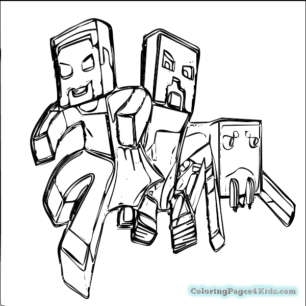 Minecraft Coloring Pages Free 28 Coloring Pages For Kids 600x599 Minecraft Coloring Pages Free 28 Coloring Pages For Kids