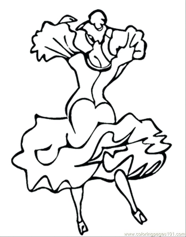 650x827 Dance Coloring Pages Ballerina With Ponytail Coloring Page Dance