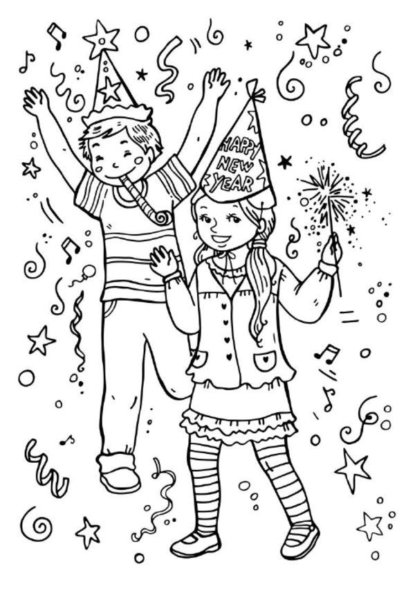 600x850 New Year Coloring Pages Picture 12 Coloring Pages
