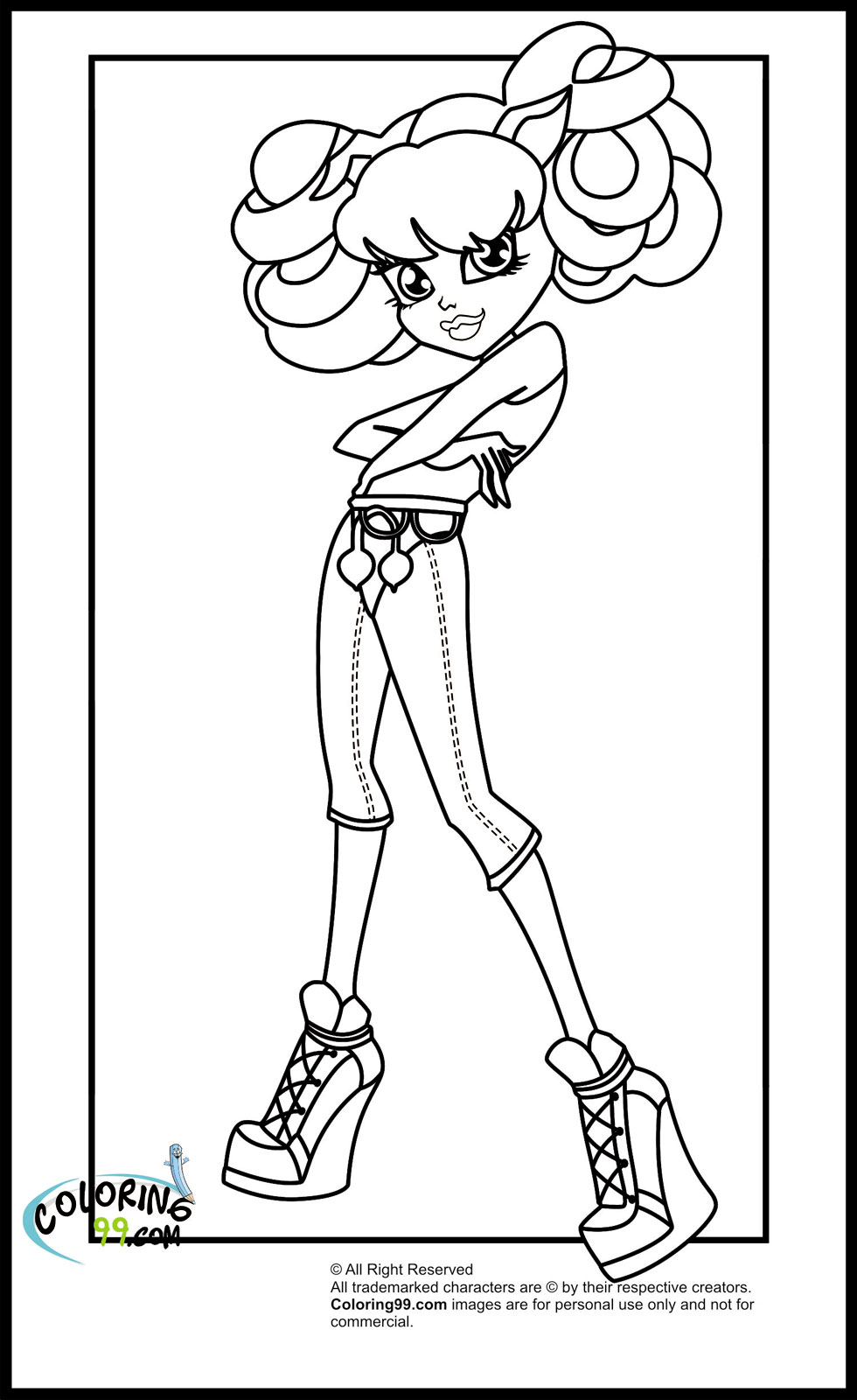 980x1600 Monster High Class Dance Coloring Pages Team Colors