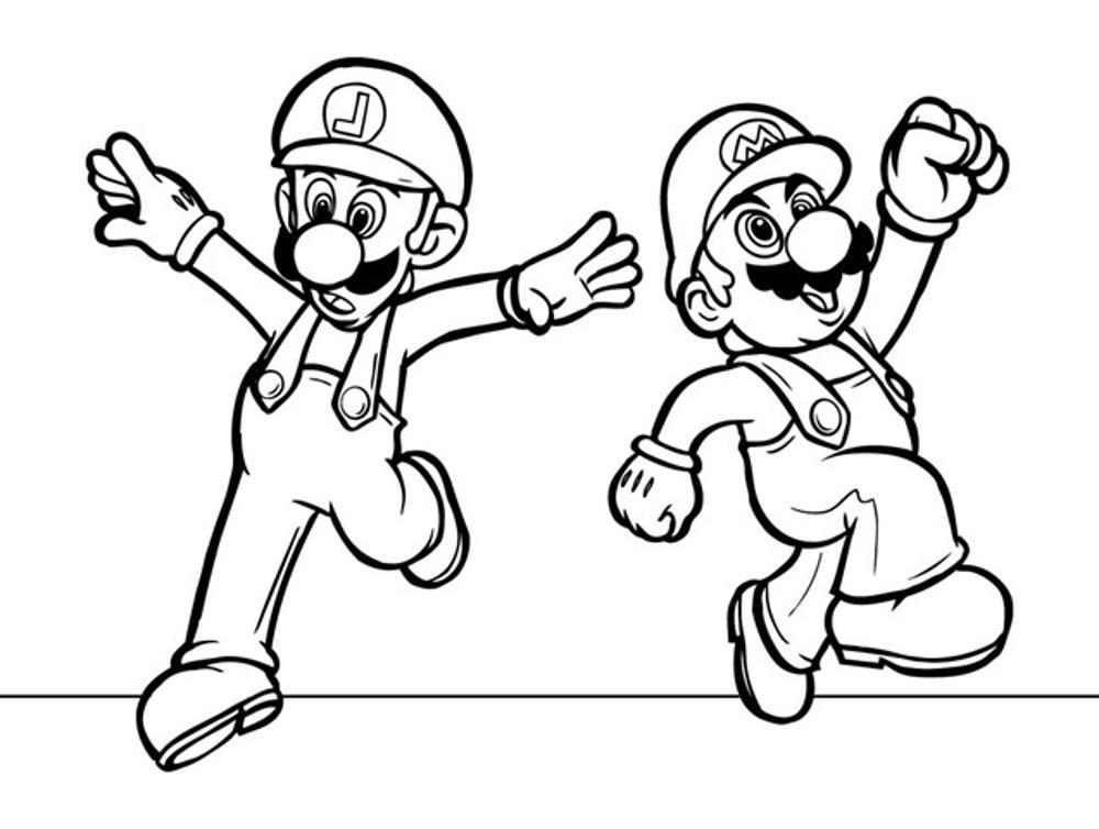 1000x754 Super Mario Bros Coloring Pages