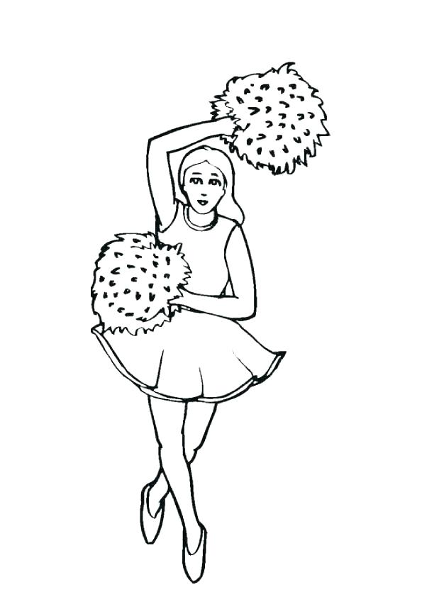 595x842 Cheerleaders Coloring Pages Cheerleader Coloring Page Cheerleader