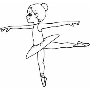 Dancing Girl Coloring Page 300x300 Dancing Girl Coloring Page