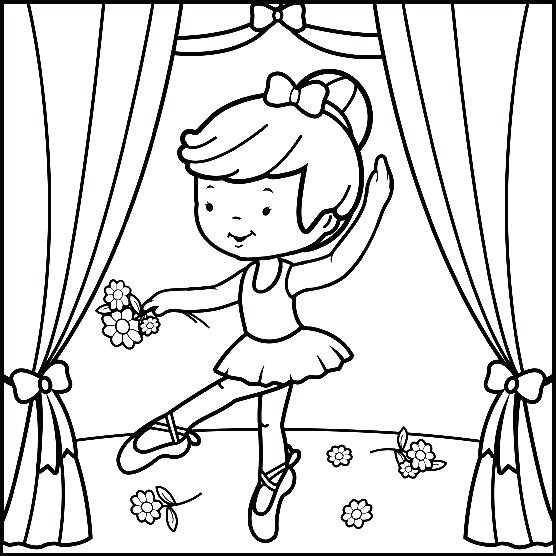 Ballet Dancer Coloring Pages 556x556 Ballet Dancer Coloring Pages