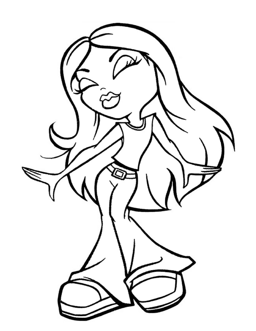 Bratz Dancing Coloring Pages 820x1060 Bratz Dancing Coloring Pages