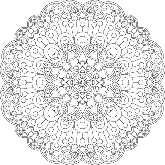 Dandelion Pandemonium Coloring Page Coloring Pages Mandala 550x550 Dandelion Pandemonium Coloring Page Coloring Pages Mandala