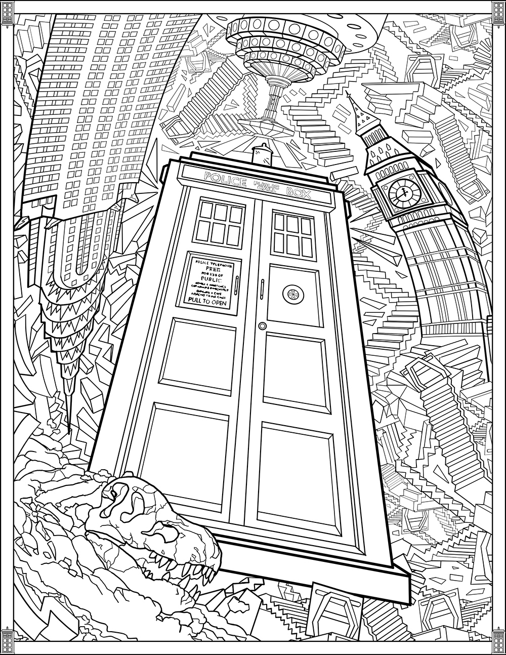 Doctor Who Coloring Pages Tardis 1000x1294 Doctor Who Coloring Pages Tardis