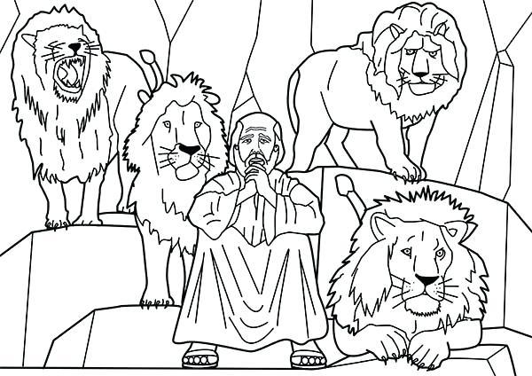 Daniel And The Lions Den Coloring Pages Free at GetColorings.com | Free ...