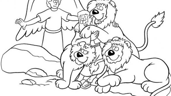 585x329 Reward Daniel And The Lions Den Coloring Sheet Page Sporturka