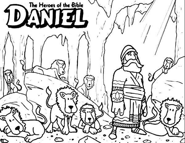 Daniel The Bible Heroes Coloring Page 600x464 Daniel The Bible Heroes Coloring Page