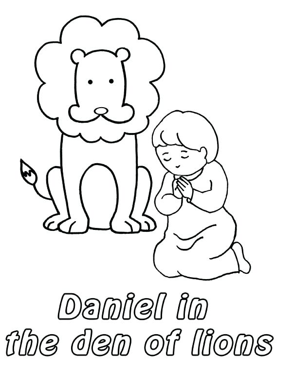 Coloring Page Of Daniel In The Lions Den Coloring Pages